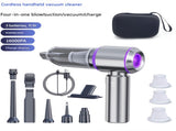 Silvery-purple Wireless Handheld Vacuum Cleaner with Blow, Suck, Inflate, and Pump Functions V888-ELOSUNG48117