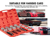 30 PCS Pull and Press Sleeve Kit 45 Steel Installation Bushes Bearings Tool Kit Bush V985-PRESSANDPULLSLEEVEKIT
