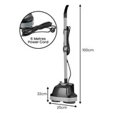 Hauskeeper GEN2 5 in 1 Electric Floor Polisher 6M Power Cable Timber Hard Waxer Buffer Cleaner FLR-POL-BK