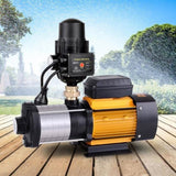 Giantz Garden Water Pump High Pressure 2500W Multi Stage Tank Rain Irrigation Black PUMP-ST6-SS-OG-TPC