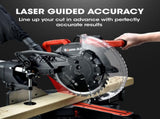 BAUMR-AG 305mm Compound Mitre Saw Dual Bevel Sliding Drop Saws 2200W V219-SAWMITBMRA30DR