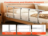 Foldable Bed Rail for Elderly, 122 cm Assist Rail with Fixing Strap, Adjustable Height Pipe V952-BCBSBCBSKZD1BAXNX001V0