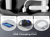 20" Digital Weighing Scale and USB Charging Port Lightweight Carry-on Luggage Suitcase Silver V915-FB3001-S-SL