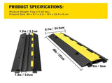 Cable Protector Ramp, 5 Packs 2 Channels Speed Bump Hump, Rubber Modular Speed Bump Rated 11000 LBS V952-DLBHQXSLX5PCSZUIBV0