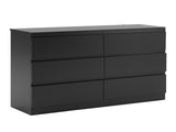 Artiss 6 Chest of Drawers Lowboy Black FURNI-N-CDR-02-BK-AB