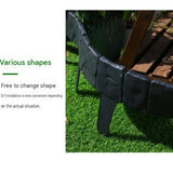 30-pack Grey Interlocking Faux Stone Garden Edging Fence - Flexible PVC Flower Bed Border Panel for V888-ELOSUNG56434