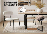 Artiss 200cm Extendable Dining Table Set with 4x Dining Chairs Sherpa White DSET-EXT05-W01-WHX4