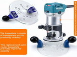 Transparent Acrylic Router Base Plate with Dual Handles for Woodworking Trimming, Engraving and V1341-ZY-WY6RXKNY-TRANSPARENT