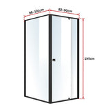 Semi Frameless Shower Screen x 195cm Side AS/NZS Glass V63-824601