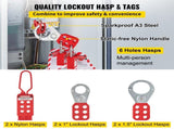 42 PCS Lockout Tagout Kits Electrical Loto Kit for Electrical Risk Removal V952-AQSJTZJDGJX42WVJ4V0