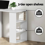 Artiss Computer Desk & Ergonomic Office Chair Set 120cm Home Office Study Desk with 3 Drawers & 3 FURNI-DESK120-2013-WHGY