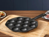 SOGA 2X 18CM Cast Iron Takoyaki Fry Pan Octopus Balls Maker 12 Hole Cavities Grill Mold ZPAIB2X2