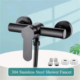 Shower tap - mixer - Matte black - Bathroom tap - Surface-mounted - Single lever mixer V1189-WXF-260203-00093