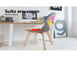 Artiss Dining Chairs Set of 2 Fabric Retro Replica DSW BA-BB-DSW-56FBX2