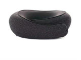 Dark Gray Velcro Tape Memory Foam U-Shaped Neck Pillow - Snail Travel Cushion for Airplane, Office V888-ELOSUNG13349