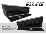 Under Tray Tool Box Underbody Pair Set 900mm Black Steel V379-UTRYBLKL9SET06