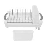 Expandable Dish Rack Stainless Steel Drying Drainer with Drainboard Removable Cutlery Holder for V1294-YM0901-3118250075112