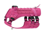 M size Red Tactical Dog Harness for Large Dogs - Oxford Fabric No Pull Vest , Reflective Strips and V888-ELOSUNG56274-9