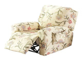 Printed Recliner Chair Cover, Stretch Recliner Slipcover, Floral "Falling Flowers" Pattern, V1369-AZ3-W-10757