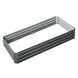 Green Fingers Garden Bed 180x90cm Planter Box Raised Container Galvanised Steel GARDEN-18090-ALUMGR