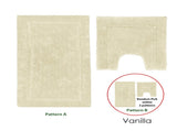 2200GSM 2 Pce Axel 100% Cotton Bath Mat Set Vanilla V442-UNA-BATHM-AXEL-VANILLA-SH