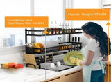 85cm 3 tier Over Sink Dish Drying Rack Drainer Kitchen Cutlery Holder Storage Organizer V324-CS-KITRACK85CM