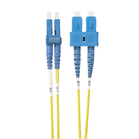 10m LC-SC OS1 / OS2 Singlemode Fibre Optic Cable : Yellow FL.OS2LCSC10M