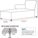 Velvet Chaise Lounge Slipcover, Stretch Anti Slip Sofa Protector for Pets, Left Grey Blue V1188-MS-721-289