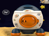 Cartoon Style Space Rocket Piggy Bank Money Bank Money Saving Jar Boys Girls Gift Morandi Blue V1294-YM0703-3117230042011