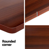 Artiss Standing Desk Motorised Dual Motor Walnut 120CM HASD-268-BKDF-WADB-120