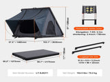Rooftop Tent Hard Shell 2-3 Person Waterproof for Jeep SUV Truck w/ Ladder V952-CDZPSJKSJKJBEH00WV9