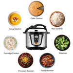 SOGA 2X Electric Stainless Steel Pressure Cooker 10L 1600W Multicooker 16 16ELECTRICPRESSURECOOKER10LX2