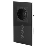 Multifunction Smart Wall Switch with Socket WiFi Switch Socket for Tuya 95/AC 10A V1294-YM0901-3114210035811