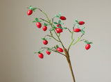 2 PCS Artificial Fruits 26 Inch Long Stems Fake Cherry Tomatoes Branches Farmhouse Vegetable V1294-YM0901-240806HL03-2