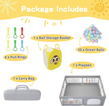 Baby Playpen Extra Large Non Slip 50 Ocean Balls V178-10681