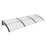 VEVOR Window Door Awning Canopy, 965 x 2975mm Door Canopy Exterior, UF50 PC Sunshade Sheet Awnings, V952-MCZYPYCB40120GZJNV0