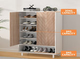 Artiss Shoe Rack Cabinet 24 Pairs 6-tier White FUR-S-SHOE-01-WHWD-AB