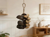 Handmade nutshell wind chime, nutshells rustling in the wind, bringing a touch of mountain forest V1232-GKZSL001