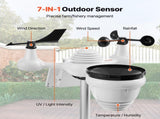 7-in-1 Wi-Fi Weather Station 177.8 mm TFT Display Wireless Outdoor Sensor V952-TYN70TFTWIFI71ZZTV3