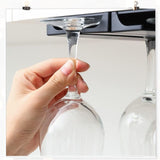 Hanging Wine Glass Holder - No Drilling Required, Large Capacity, Hanging Stemware Rack, For Bar V1188-MS-227-0955