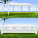 Instahut Gazebo 3x9m Marquee Wedding Party Tent Outdoor Camping Side Wall Canopy 5 Panel White GAZEBO-WED-C-FG-3X9-5W-WH