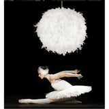 Feather Lamp Shade for Ceiling Pendant Light, Lampshade for Table Lamp and Floor Lamp for Living V1192-AZ-W-17771