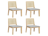 Levede 4X Cane Dining Chair Rattan Armless Seat CH1141-2-NTX2