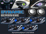 Evil Eye LED Dynamic Headlight, Universal LED Lens Light for Car Motorcycle Modification, 2 PC, V1369-AZ3-W-10278