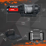 X-BULL 4500lbs Electric Winch 12V Steel Wire Cable 12V Boat ATV UTV Trailer Winch 4 Units V211-AUEB-AXEW017-4