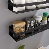 Bathroom Shelf Wall Mounted 20-40Cm Modern Matte Black Bathroom Kitchen Shower Shelf V1188-MS-227-0683
