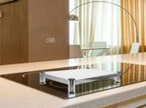 Kitchen Storage Rack Stainless Steel Silver for Induction Cooker V1366-AZ2-W-19325