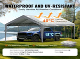 Carport Replacement Canopy Cover 12 x 20 ft, Garage Top Tent Shelter Tarp Heavy-Duty Waterproof & UV V952-CKPB12X20FTH7X9QGV0