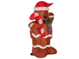 4.92ft Christmas Inflatable Gingerbread Man Cute Rapid Inflation Blow Up Gingerbread Man for Garden V1294-YM0901-3115230113513