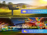 Solar String Lights Outdoor, 2 Pack LED Solar Outdoor Lights Solar Fairy Lights with 8 Lighting V1107-124-87116-MLT3